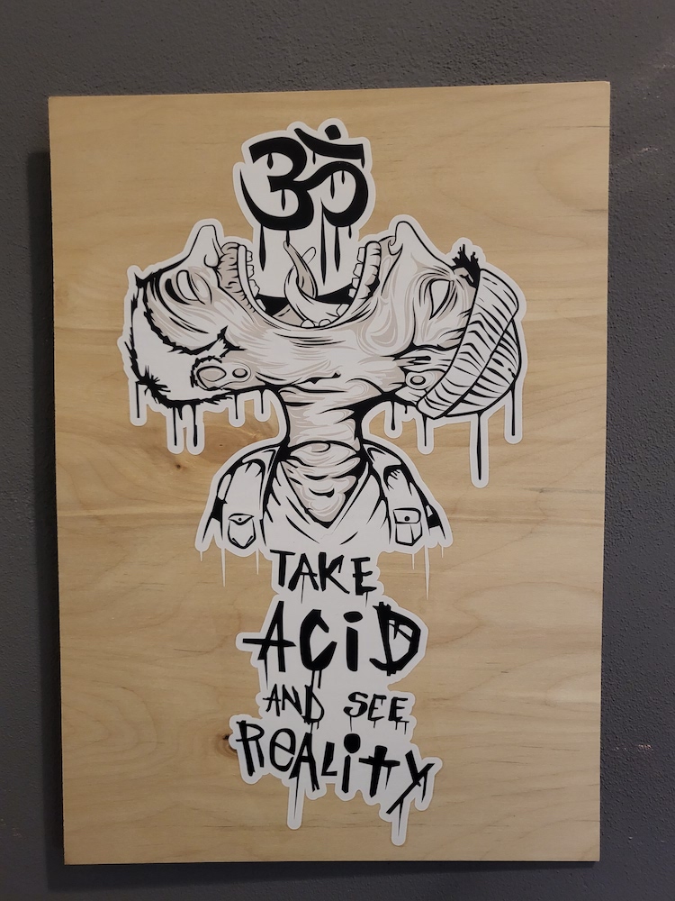 Dřevěný obraz Take acid 